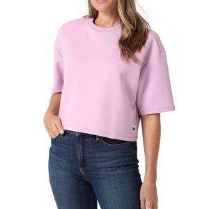 NWT Lee Cropped Oversized Sweatshirt Top Sugar Lilac Purple Size XS